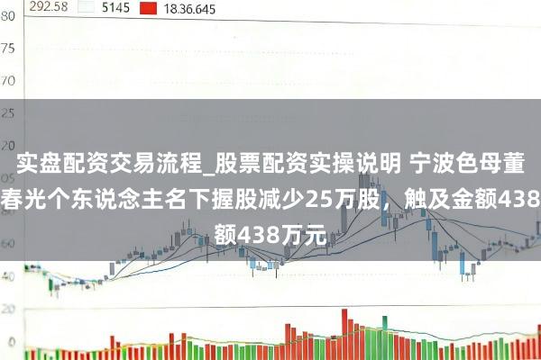 实盘配资交易流程_股票配资实操说明 宁波色母董事毛春光个东说念主名下握股减少25万股，触及金额438万元